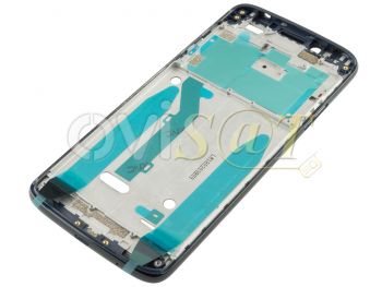 Carcasa frontal / central con marco azul para Lenovo / Motorola Moto G6 Play